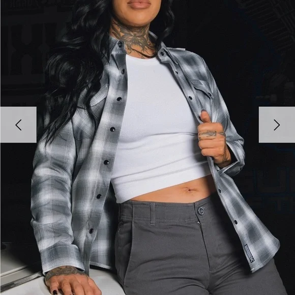 DIXXON MLM Social Distortion Collaboration Flannel Button Down Shirt NWOT SM - Picture 14 of 16